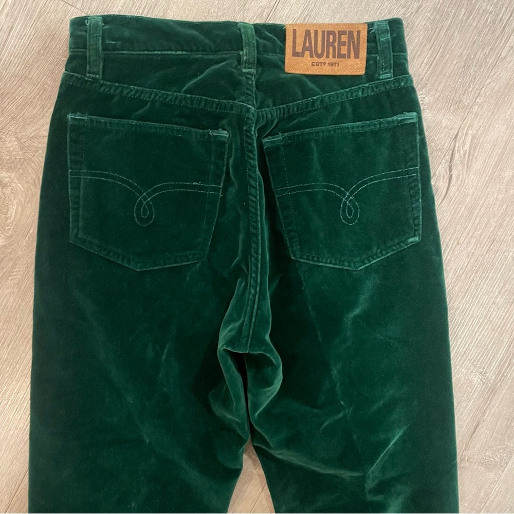 Ralph Lauren Country Jewel Green Velvet Trousers - Picture 4 of 9